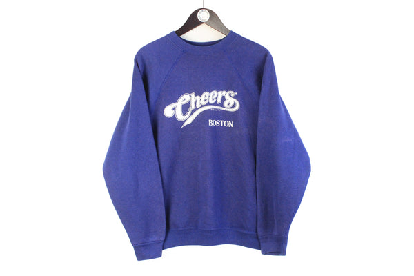 Vintage Boston Cheers Sweatshirt Medium restaurant cafe bar pub 90s retro USA crewneck sport jumper