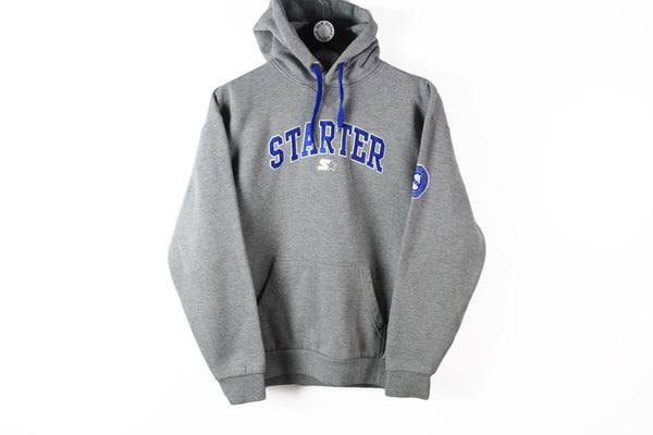 Vintage Starter Hoodie Small gray big logo NHL sport 90s gray hooded jumper