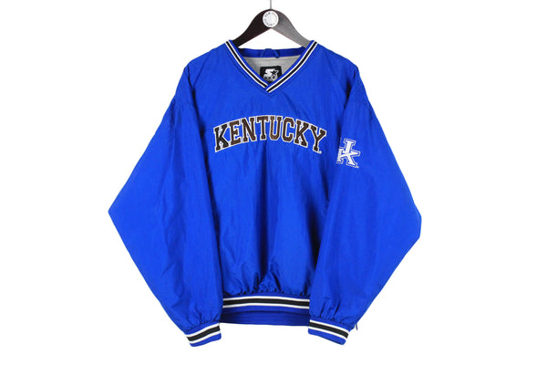 Vintage Kentucky University Starter Sweatshirt Large big logo UK v-neck sport college jumper 90s