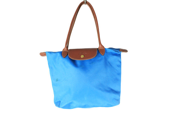 Vintage Longchamp Bag blue nylon classic authentic bag 90s 00s