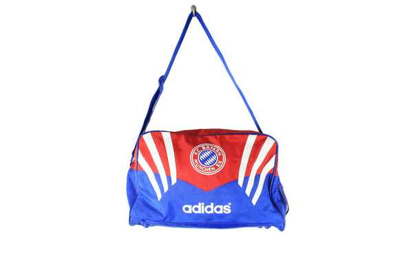 Vintage Bayern Munich Adidas Bag 90s football duffel sport bag retro classic red blue shoulder bag training bag Munchen