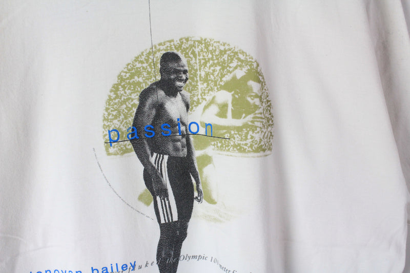 Vintage Adidas Donovan Bailey 1995 T-Shirt XLarge
