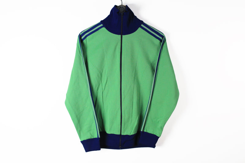 Vintage Adidas Track Jacket Medium green 1970s made in West Germany rare sport jacket