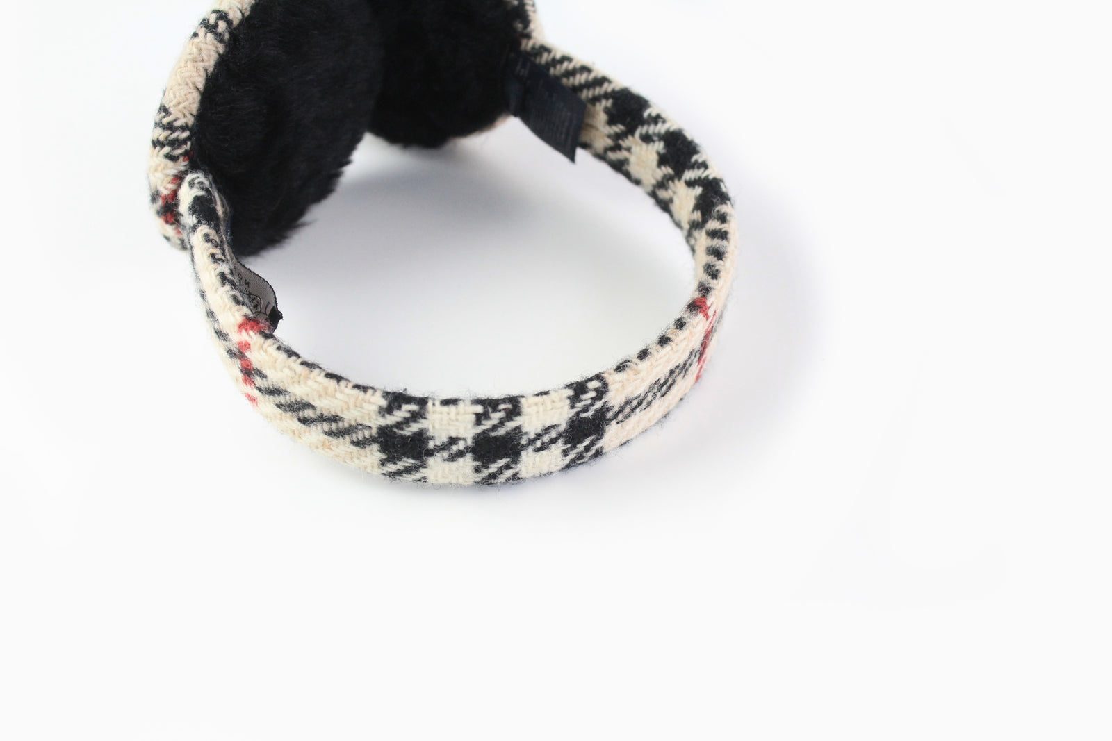 Burberry Black and Cream Check Earmuffs Plaid Ear Muffs - The Revury main image 2