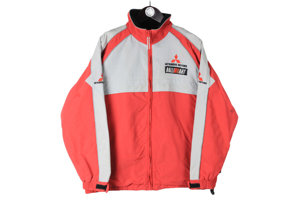 Vintage Mitsubishi Jacket Small size men's full zip car sport race racing style winter full zip 90's style sport Formula 1 hipster outfit authentic brand