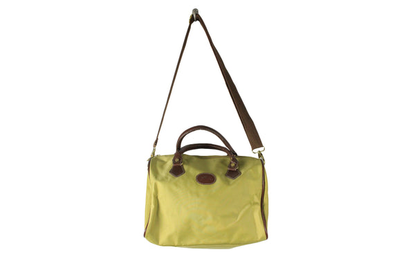 Vintage Longchamp Bag shoulder bag retro 90s authentic green acid color classic nylon made in France bag