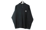 vintage ADIDAS ORIGINALS men's sweatshirt authentic rare retro sweat black logo Size XL hipster sport wear 90's 80's running outfit light