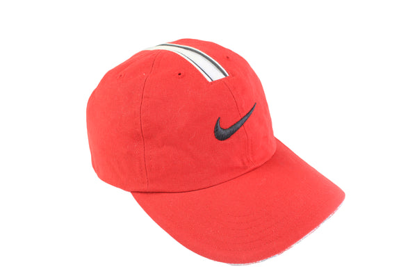 Vintage Nike Cap Swoosh big logo 00s red retro style hat
