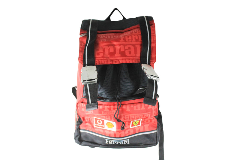 Vintage Ferrari Backpack red black Formula 1 F1 racing 90s sport style auto bag