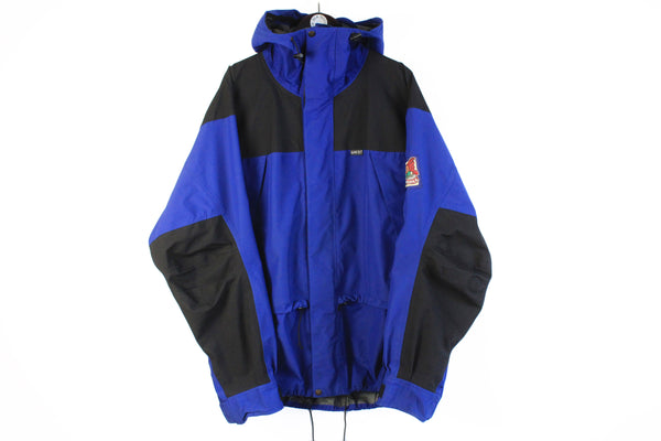 Vintage Norrona Jacket XXLarge blue black outdoor Gore-Tex retro mountain 90s sport style raincoat windbreaker