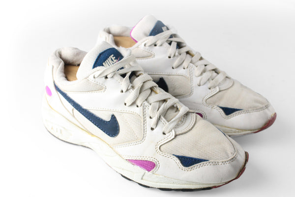 Vintage Nike Sneakers Women's US 7,5 white retro air max streetwear sport shoes swoosh big logo classic 90s running trainers