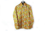 Vintage Pierre Carding Blouse Women's 40 yellow 90's 80's Paris shirt silk