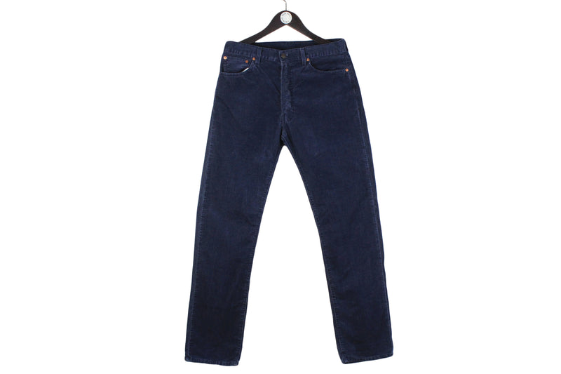 Vintage Levi's 551 Corduroy Pants W 34 L 34 blue 90s retro USA trousers