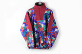 Vintage Fleece 1/4 Zip Medium multicolor abstract pattern sweater