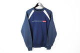 Vintage Umbro Sweatshirt Large navy blue big logo 90's jumper