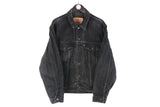 Vintage Levis's Jacket Large size men's denim black wear jean bomber USA retro street style 90's 80's outfit hipster oversize clothing