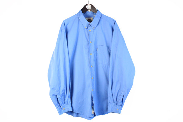 Vintage Levi's Shirt XXLarge blue button 90s retro sport oversize shirt