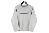 Vintage Nike Sweatshirt Small big logo swoosh 90s 00s crewneck gray