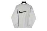 Vintage Nike Sweatshirt Small big logo swoosh 90s 00s crewneck gray