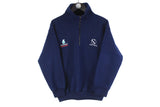 Vintage Sauber Petronas Sweatshirt Half Zip XSmall racing Formula 1 F1 navy blue 90s crewneck