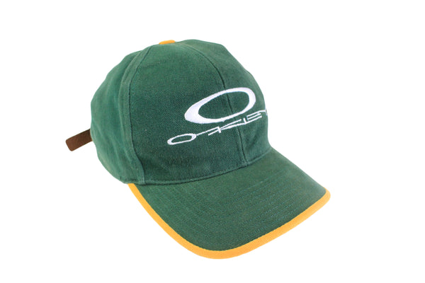 Vintage Oakley Cap green big logo 90's retro style baseball hat
