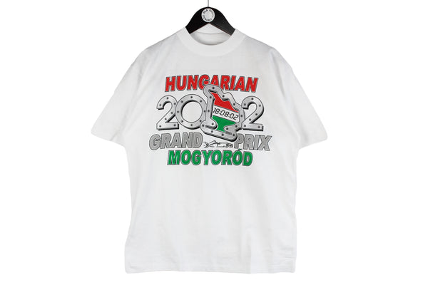 Vintage Hungarian Grand Prix 2002 Mogyorod T-Shirt Large Hungaroring retro cotton 00s Formula 1 F1 tee