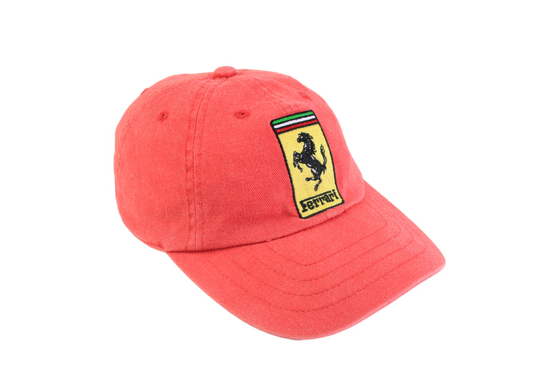 Vintage Ferrari Cap 90's cotton Michael Schumacher big logo hat