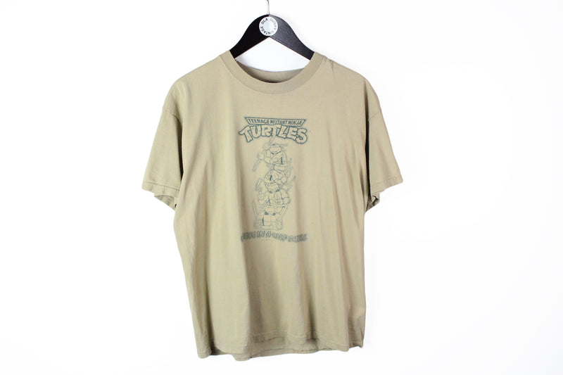 Vintage Teenage Mutant Ninja Turtles 2003 T-Shirt Medium vintage 00s beige cartoon big logo