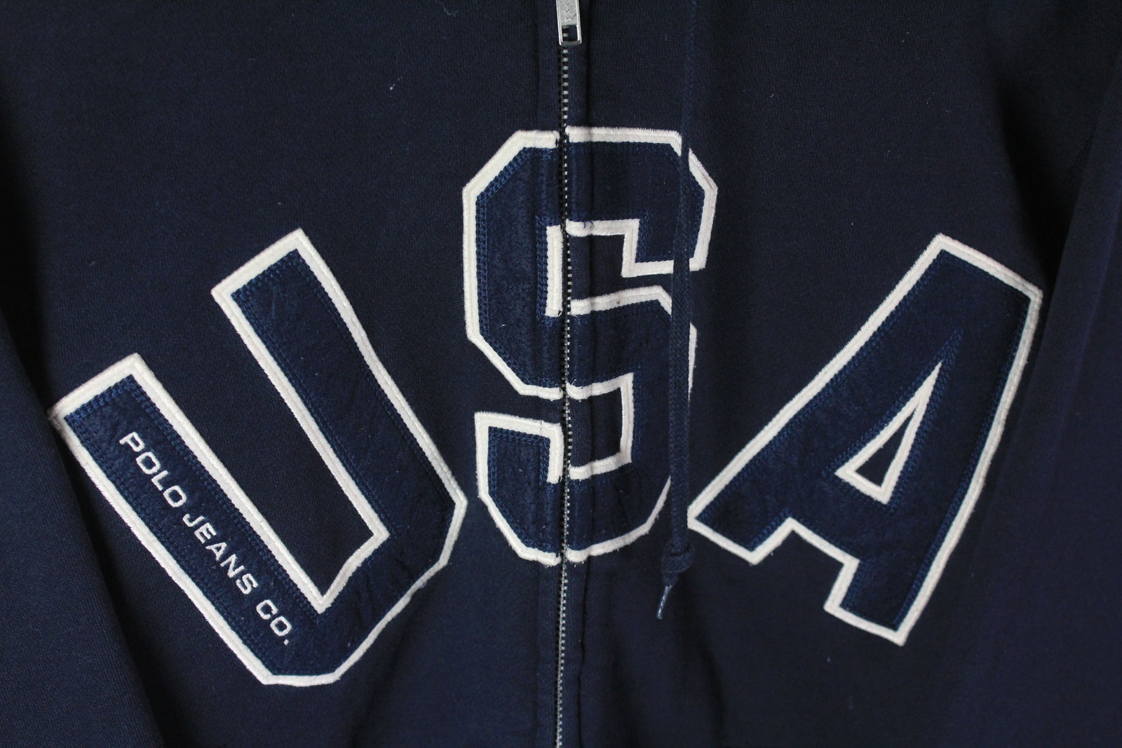 Vintage Polo Jeans Ralph Lauren USA Full Zip Hoodie Large