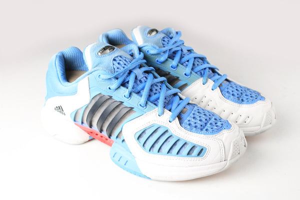 Vintage Adidas Climacool 2003 Sneakers Women's US 8.5 white blue 00s 90s retro casual trainers retro sport style 90s athletic shoes rave hype shoes