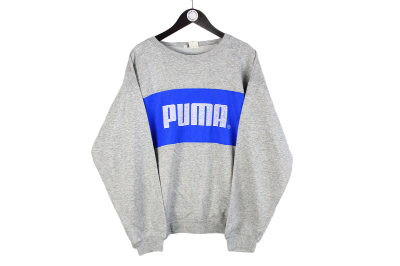 Vintage Puma Sweatshirt XLarge big logo 90s retro style crewneck sportswear