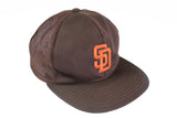 Vintage San Diego Padres Trucker Cap brown big logo 90's hat