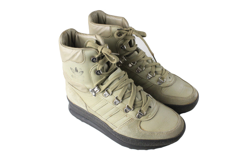 Vintage Adidas Hiking Trekking Boots Women's US 6.5 green 80s retro 90s mountain outdoor olive color rare winter shoes