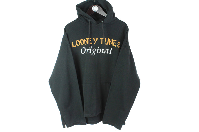 vintage 1997 LOONEY TINES Original Warner Bros Inc Hanes Young Bad authentic hoodie sweater Size XL rare retro collection 80s 90s big logo