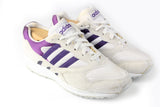 Vintage Adidas Sneakers Women's US 6.5 gray purple 90s retro authentic sport style trainers shoes
