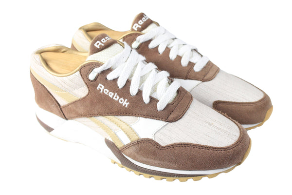 Vintage Reebok Sneakers Women's US 6 brown 90s retro sport style shoes classic trainers UK athletic brand HexaLite