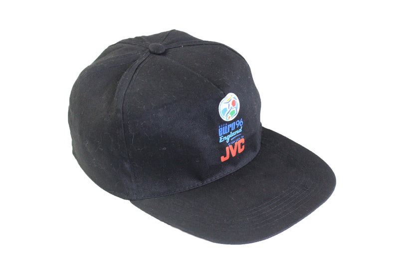 Vintage EURO 1996 England Cap black JVC 90's retro style 90's big logo hat