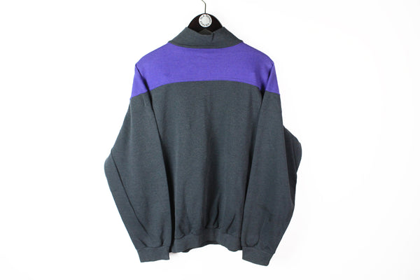 Vintage Sweatshirt Half Zip Medium