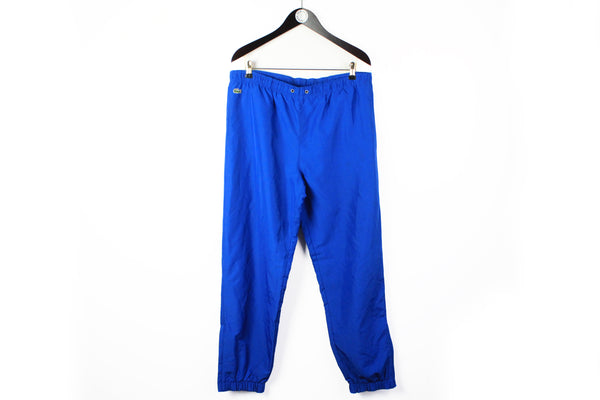Vintage Lacoste Track Pants XLarge blue baggy relaxed sport trousers
