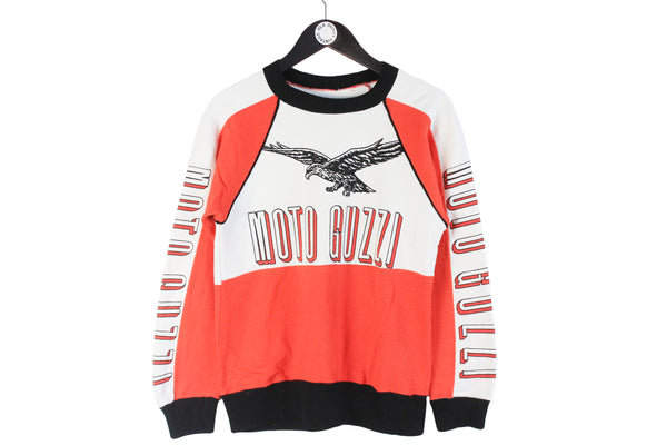 Vintage Moto Guzzi Sweatshirt Women's Small size pullover big logo moto race racing style 90's style car eagle rare retro long sleeve