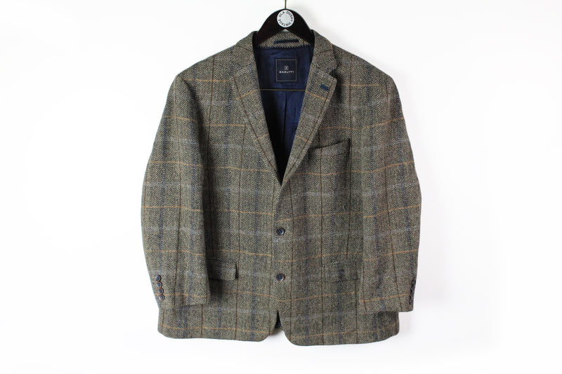 Harris Tweed x Barutti Blazer 56/R46 plaid classic wool jacket