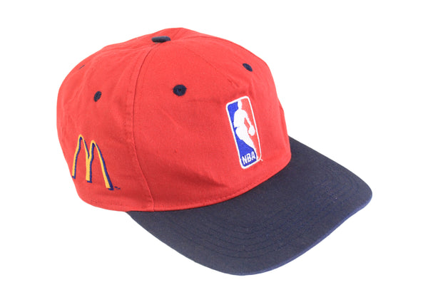 Vintage NBA McDonalds Cap red big logo 90's sport style basketball red hat