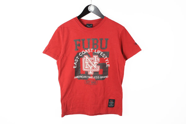 Vintage Fubu T-Shirt Medium The Collection red big logo hip hop tee