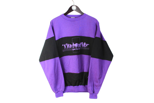 Vintage Puma Sweatshirt Large / XLarge size men's pullover purple long sleeve big logo 90's style sport wear authentic athletic clothing cotton crewneck oversize sweat