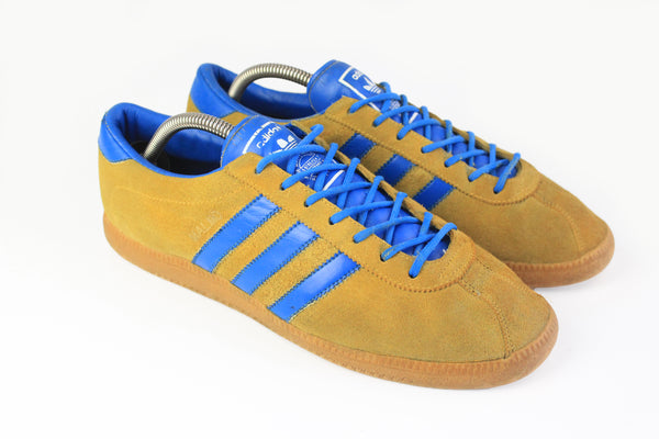Vintage Adidas Malmo 2005 Sneakers US 8.5 rare retro yellow blue 00s trainers City Series shoes