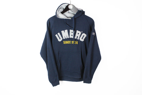 Vintage Umbro Hoodie Small blue big logo 90's jumper