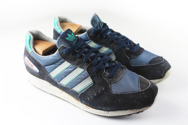 Vintage Adidas Sneakers US 10 made in Taiwan blue ZX retro 80s 90s sport trainers