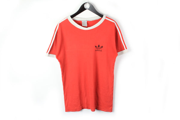 Vintage Adidas T-Shirt Large / XLarge red small logo 80's basic classic tee
