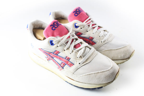 Vintage Asics Gel Saga Sneakers Women's US 8.5 gray pink  casual trainers retro sport style 90s athletic shoes