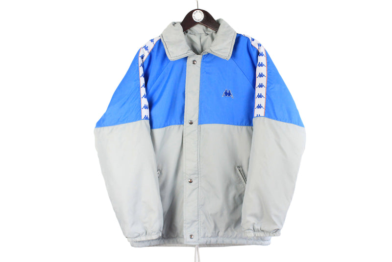 Vintage Kappa Jacket Small / Medium gray blue 90s windbreaker sport 